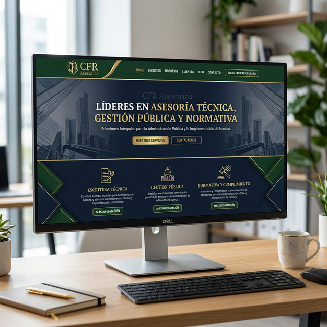 Mockup del proyecto CFR Asesorias y Redaccion